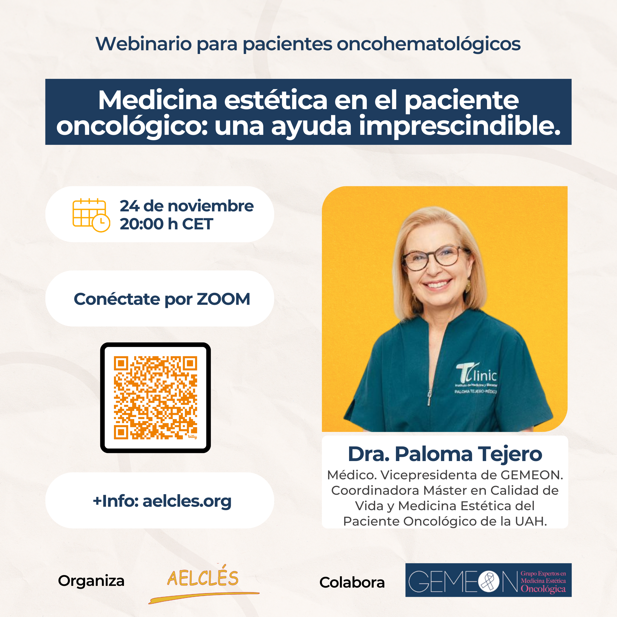 Webinario oncoestética AELCLÉS GEMEON